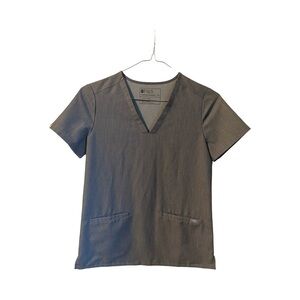 Figs V-Neck Casma Three-Pocket Scrub Top Graphite Women Size XS